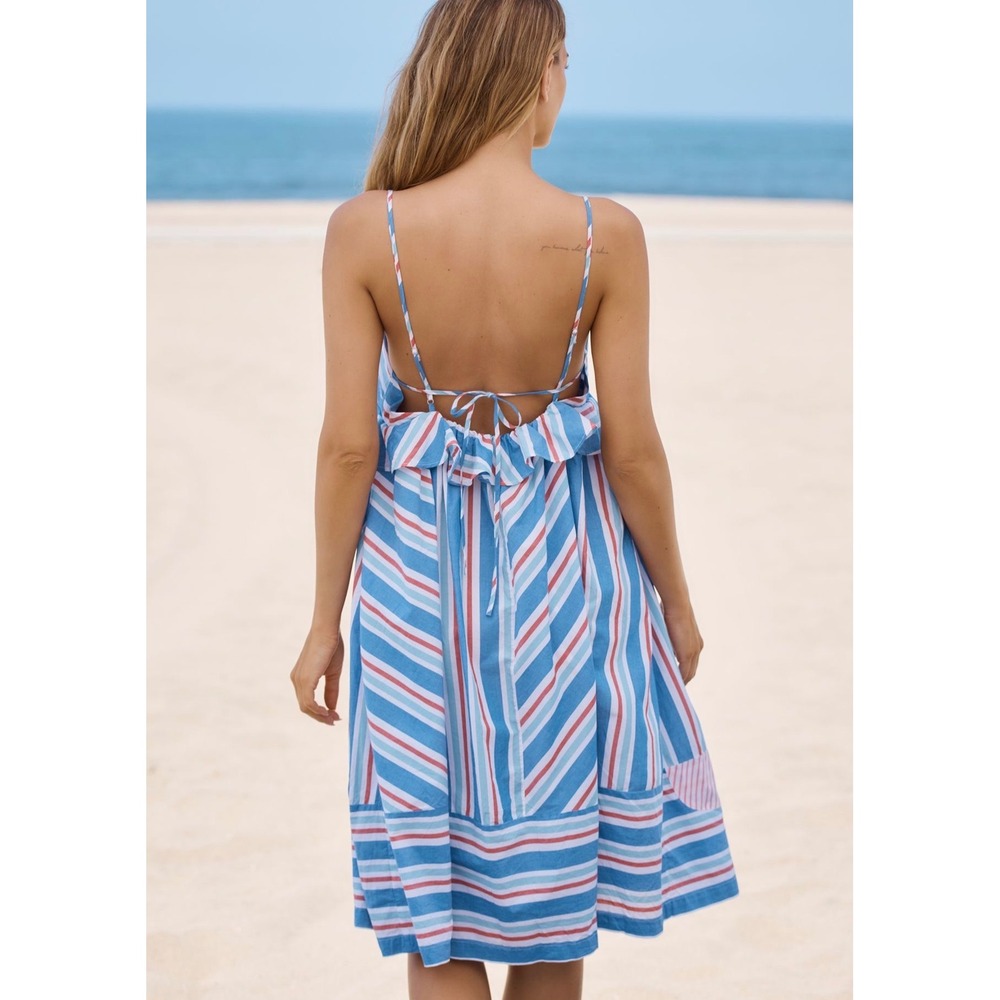 Anthropologie Blue Striped Dress - Picture 3 of 7